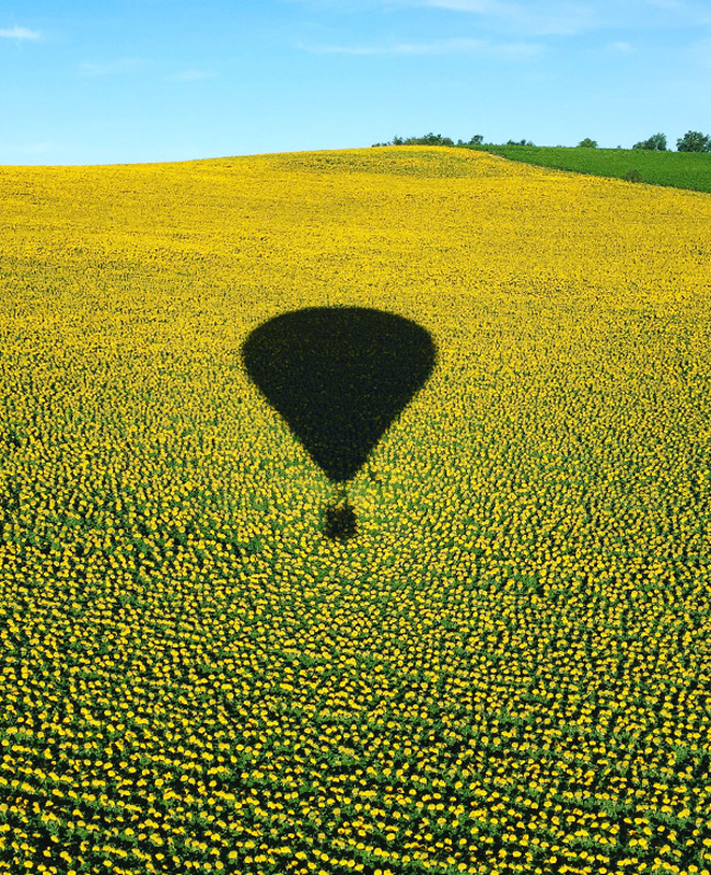 Itinéraire en montgolfière